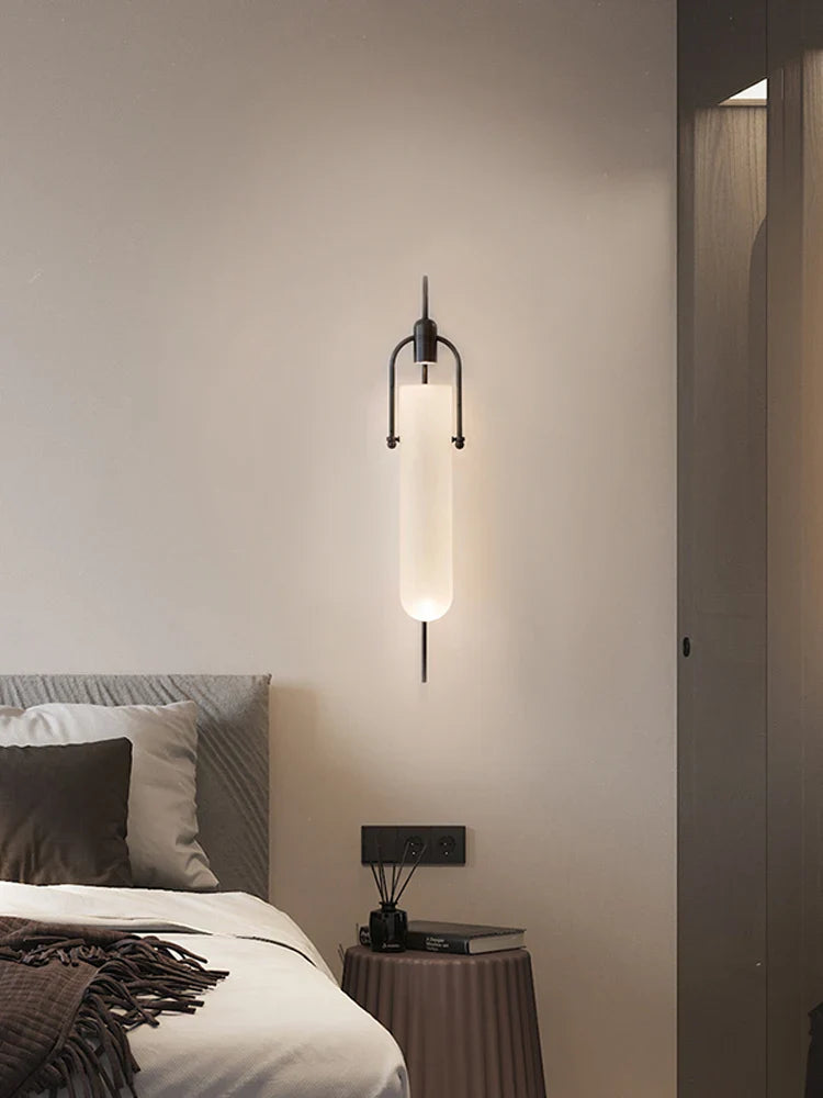 Afralia™ Glass LED Wall Lamp: Modern Interior Lighting for Bedroom, Corridor & Indoor Spaces
