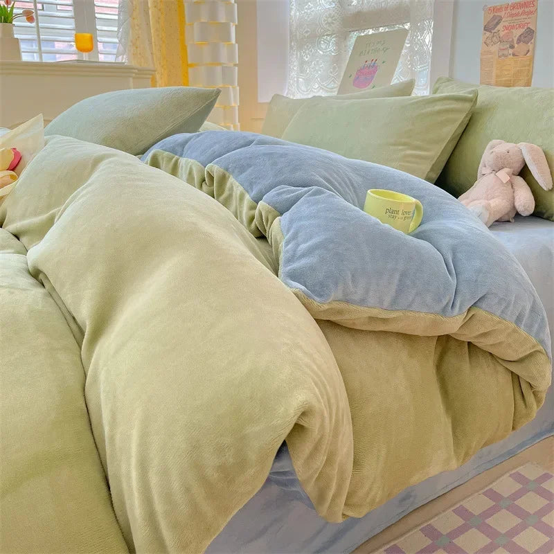 Afralia™ Winter Warmth Dual-Use Cashmere Blanket & Fleece Quilt Cover