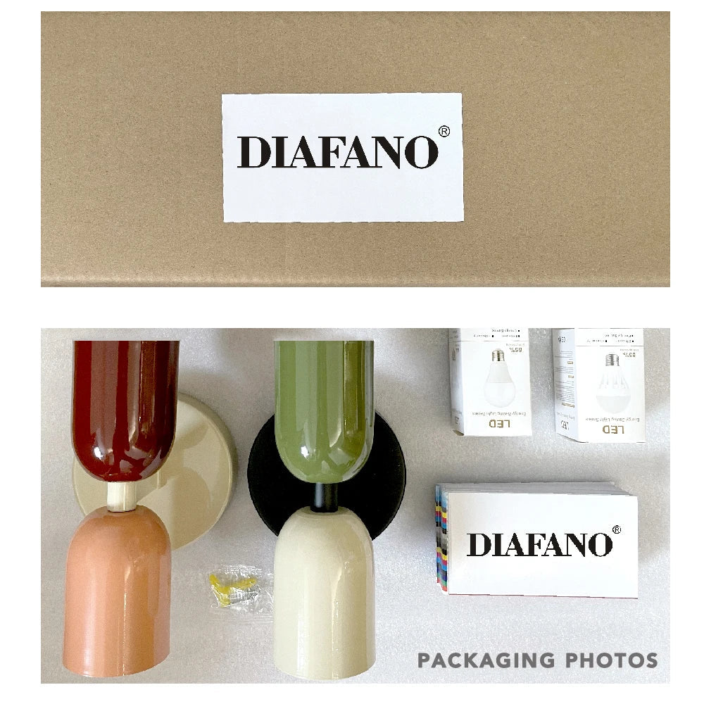 Afralia™ Nordic Iron Wall Lamp Colorful Decor LED Light Fixture