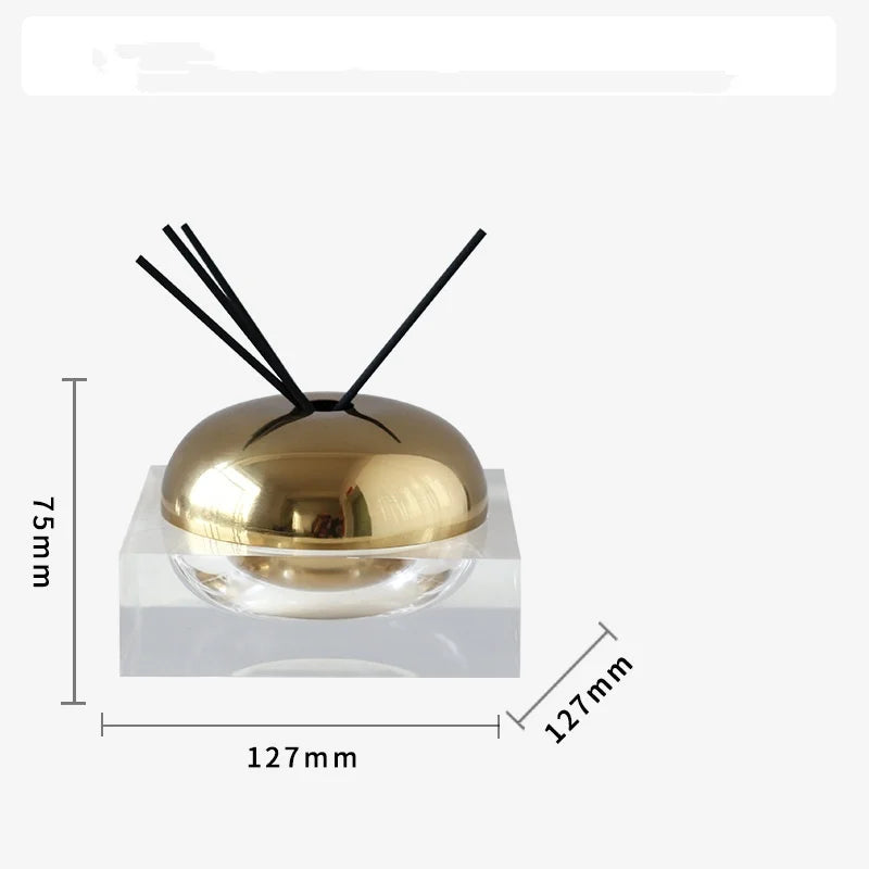 Afralia™ Golden Geometry Aromatherapy Diffuser - Room Decoration Figurine