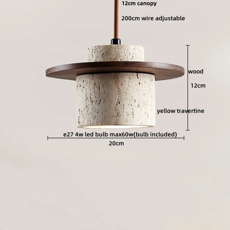 Afralia™ Wood LED Pendant Light: Natural Wabi Sabi Home Decor Interior Lighting
