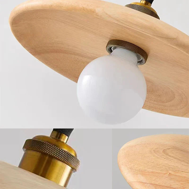 Afralia™ Nordic Wooden Pendant Lamp Modern Luminaire for Dining Table Kitchen Island