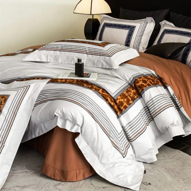 Afralia™ 1000TC Egyptian Cotton Luxury Bedding Set - 4Pcs