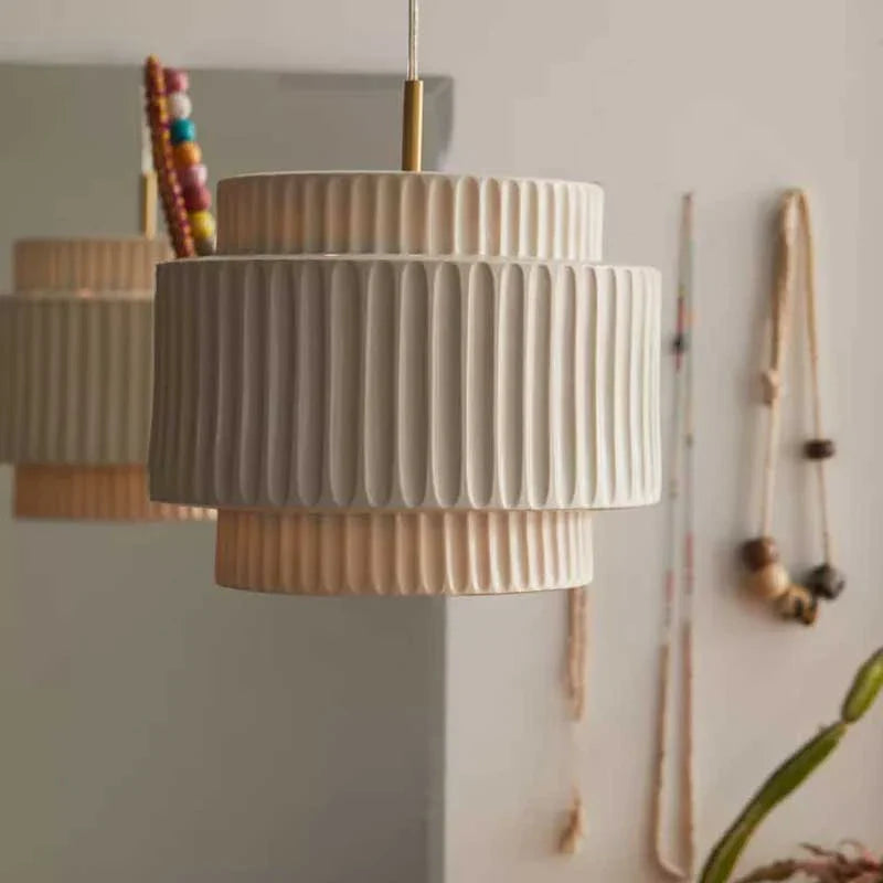 Afralia™ Cream Wind LED Chandelier: Nordic Minimalist Wabi Sabi Style for Dining Room, Bedroom & Bar