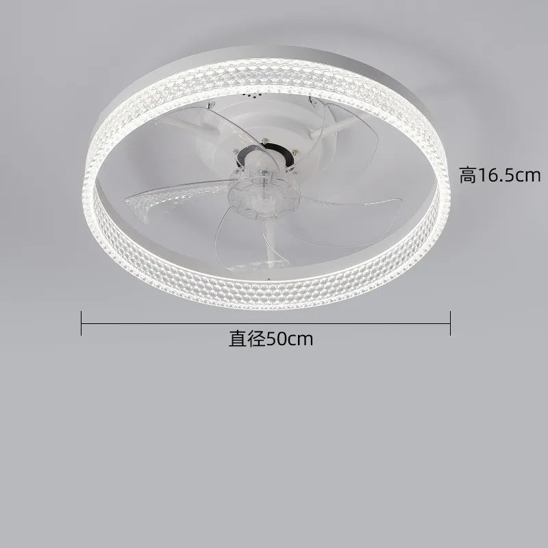 Afralia™ Modern Ceiling Fan LED Lights Tri-Color  Energy Saving for Living Room, Bedroom.IsDBNullining Room