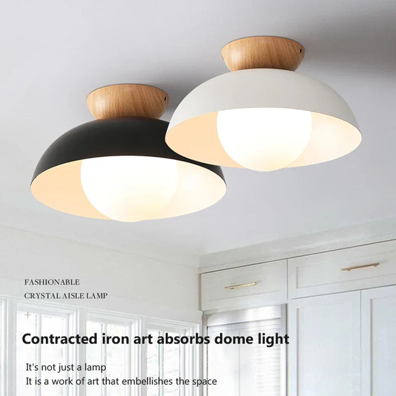 Afralia™ Modern Nordic Wooden Ceiling Light for Living Rooms, Staircases, and Balconies