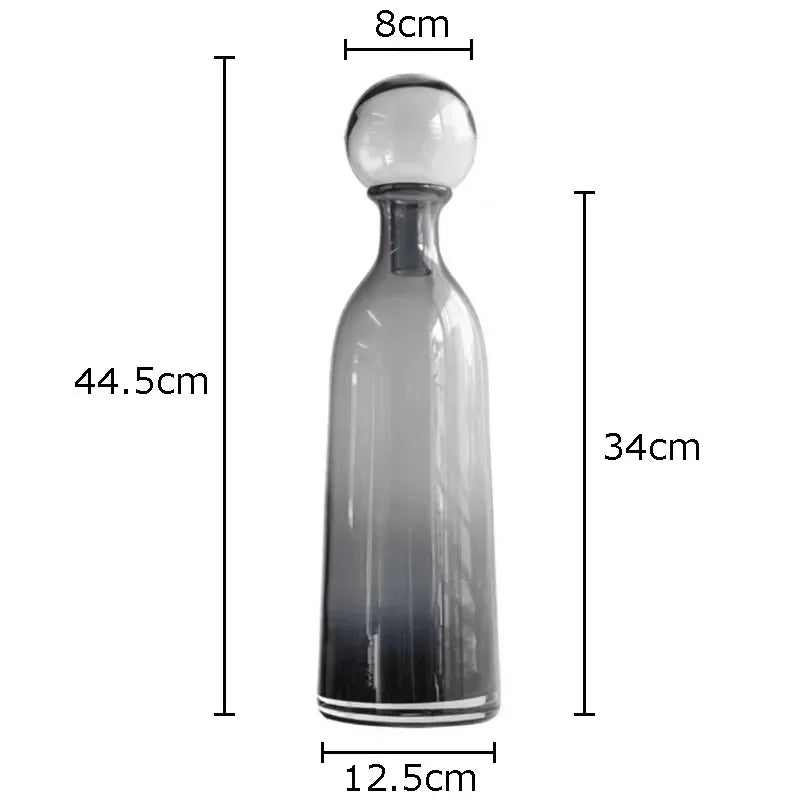 Afralia™ Amber Glass Vase Hydroponics Desk Decoration Modern Home Decor