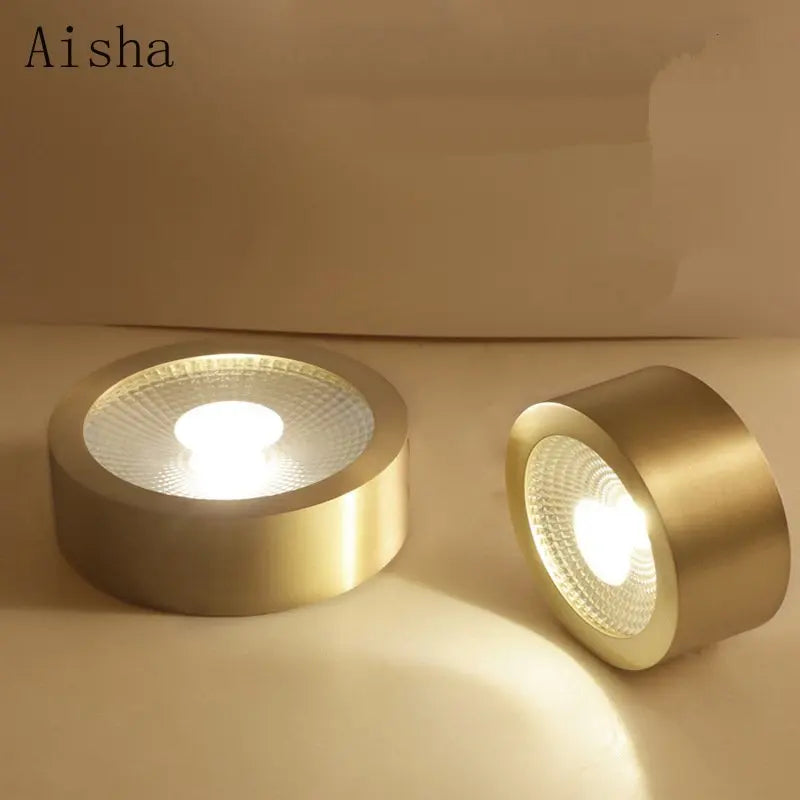 Afralia™ Copper LED Ceiling Light - Ultra-thin Nordic Design for Bedroom, Aisle, and Porch