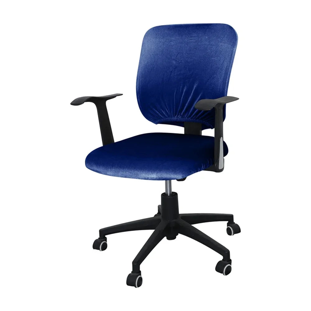 Afralia™ Velvet Office Chair Cover Slipcover: Stretch Spandex Seat Protector