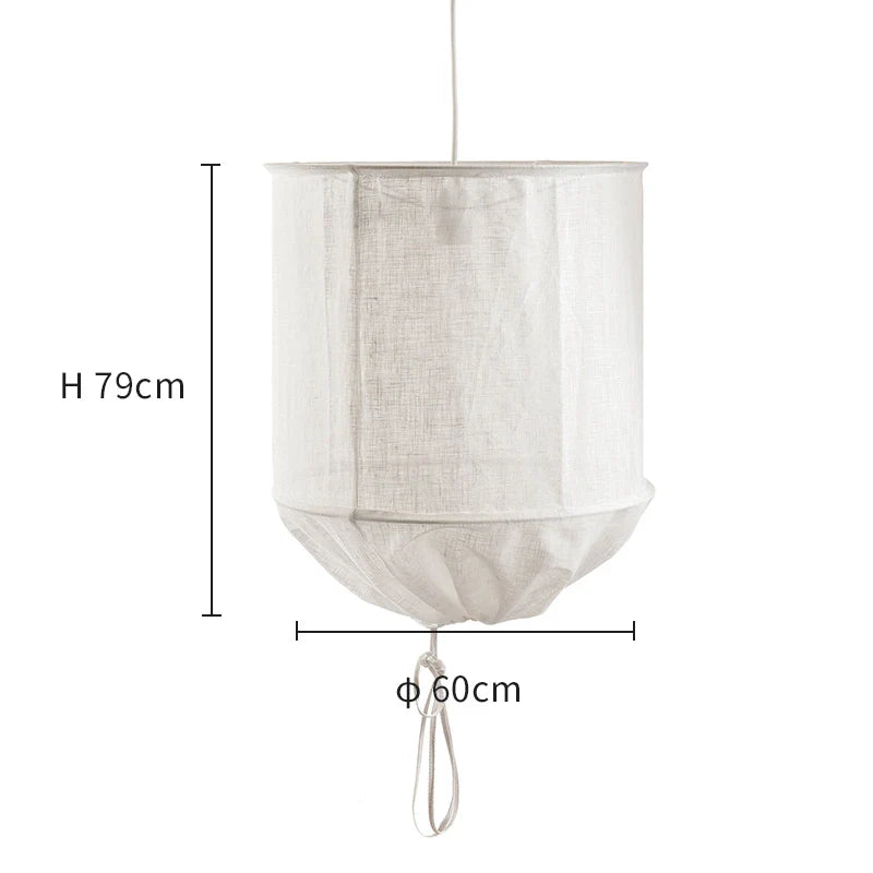 Afralia™ Linen Cloth Pendant Light: Elegant Bohemian Fabric Chandelier for Home, Restaurant, Hotel
