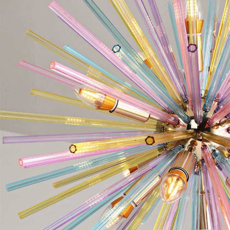 Afralia™ Dandelion Chandelier: Colorful LED Pendant Lamp, Modern and Personalized Fashion