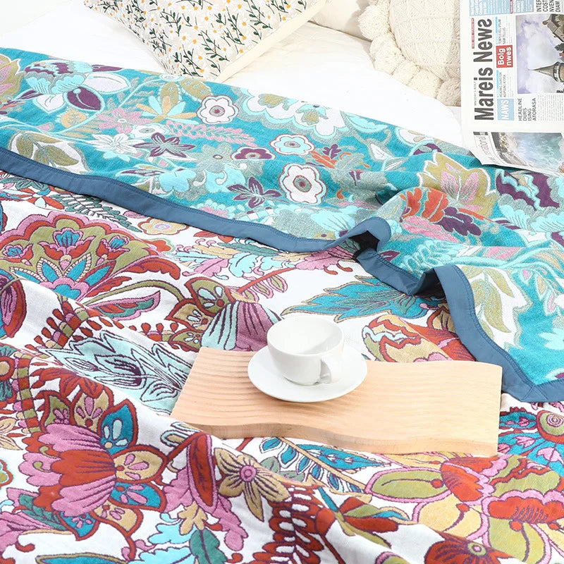 Afralia™ Japanese Cotton Gauze Summer Blanket - Luxury Soft Quilt and Sofa Towel for Adults