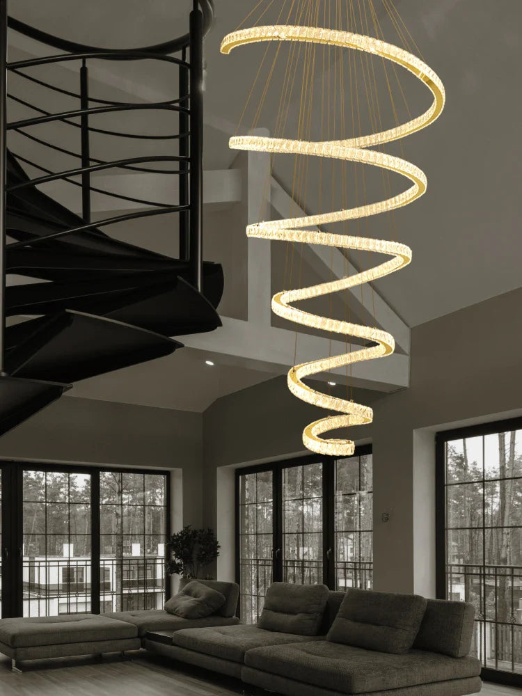 Afralia™ Crystal Pendant Chandelier for Living & Dining Room Lighting