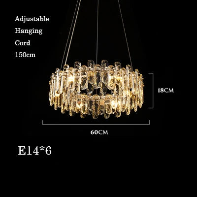Afralia™ Crystal Dimmable Pendant Light Luminaire for Living Room Bedroom