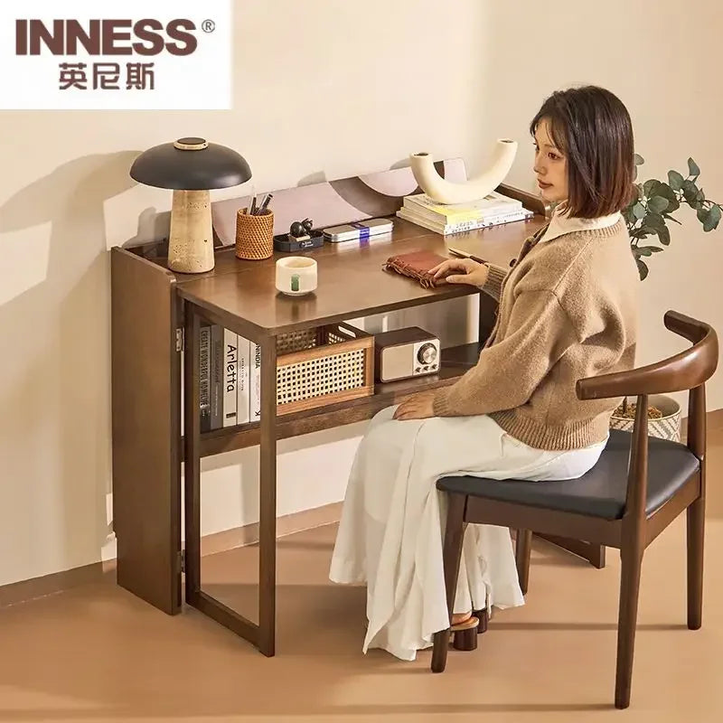 Afralia™ Foldable Computer Desk for Home Office Small Space Study - 80/100/120cm