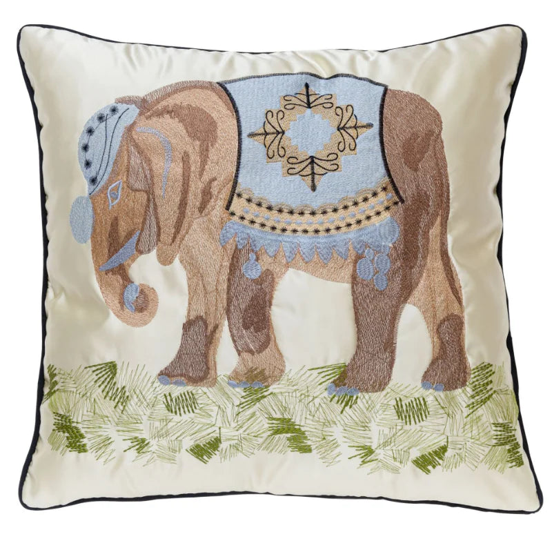 Afralia™ Elephant Embroidery Sofa Cushion Covers: Decorate Your Living Space with High Quality