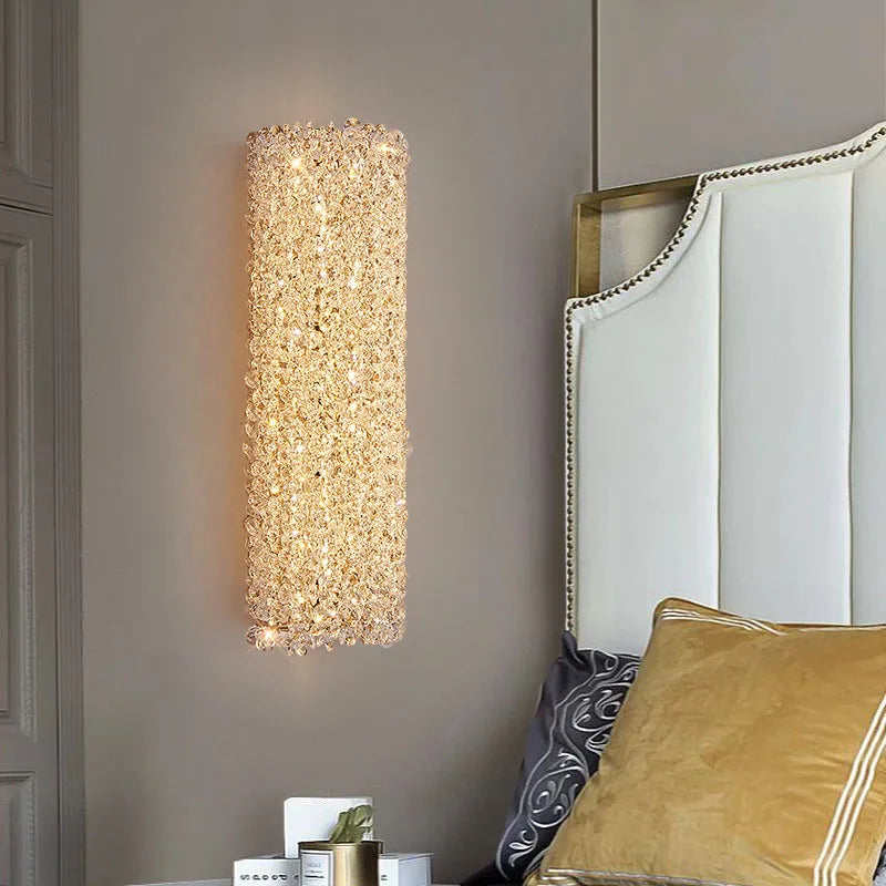 Afralia™ Crystal Wall Lamp: Modern Minimalist Master Bedroom Lighting