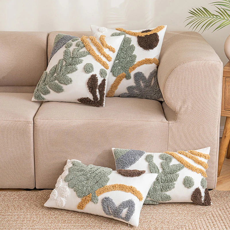 Afralia™ Bohemian Loop Plush Cushion Cover for Living Room Sofa