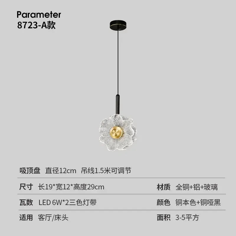 "Afralia™ LED Glass Wall Lamp: Modern Home Decoration for Bedroom Living Room Corridor"