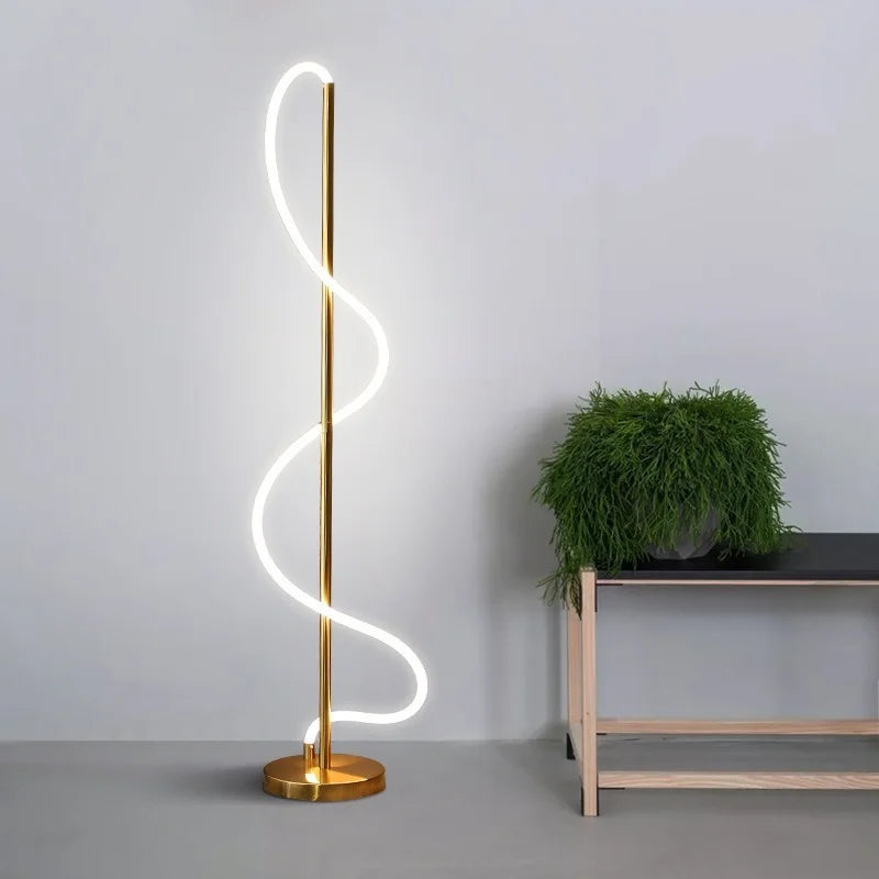Afralia™ Minimalist LED Floor Lamp for Living Room & Bedroom