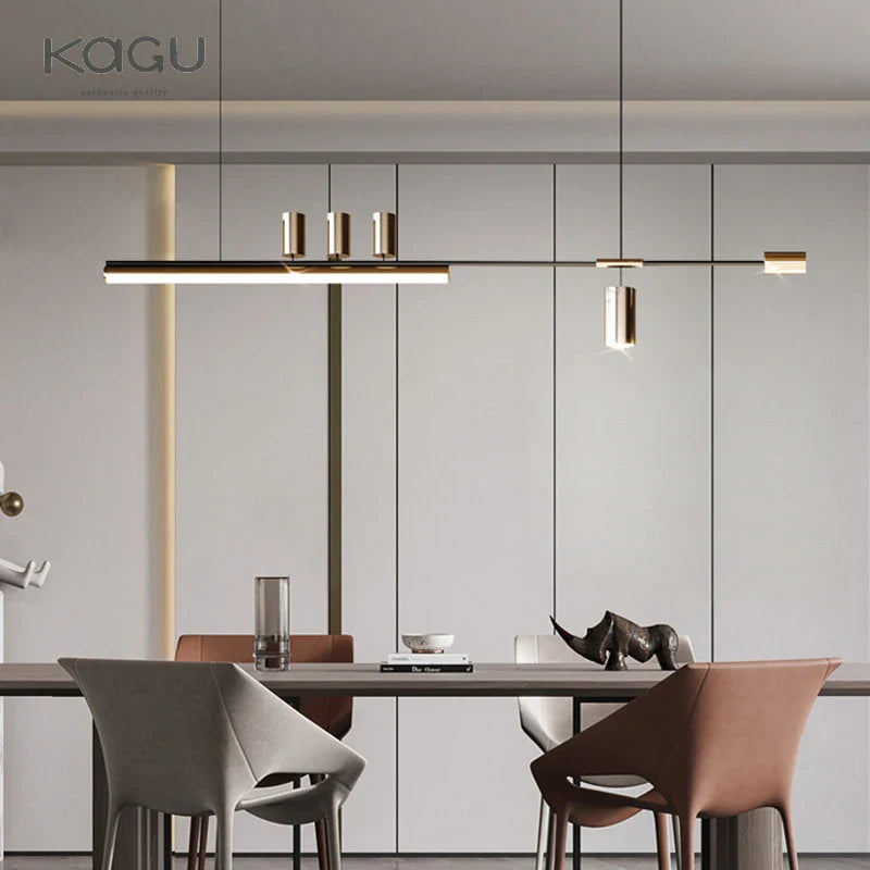 Afralia™ Modern Minimalist LED Ceiling Chandelier for Dining Table Home Indoor Lighting