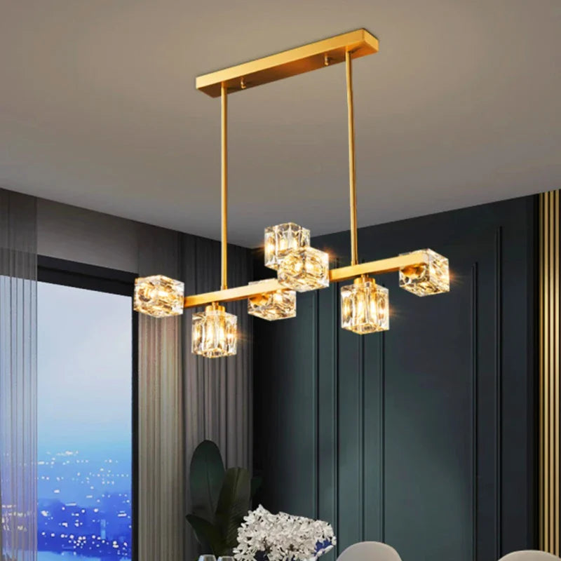 Afralia™ Crystal Chandelier: Elegant Ceiling Light for Living & Dining Room, Luxury Pendant Lamp