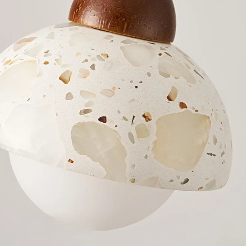 Afralia™ Wabi Sabi Terrazzo LED Pendant Light for Home Design