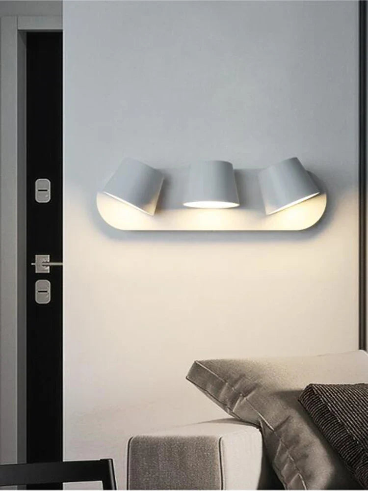 Afralia™ LED Wall lamps Modern Black White bedroom bedside living room decorative light