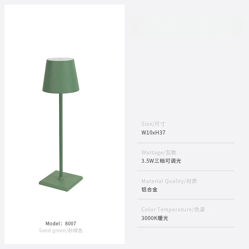 Afralia™ LED Touch Table Lamp for Home, Office, or Hospitality with USB Charging