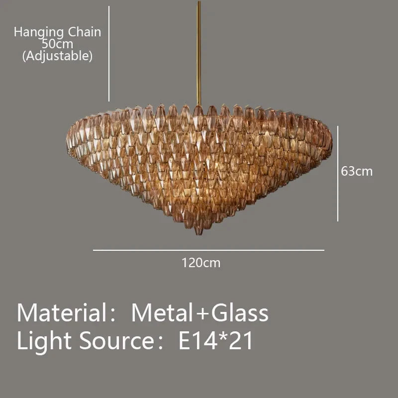 Afralia™ Classical Large Copper Hanging Ceiling Lamps for Luxury Home Decor