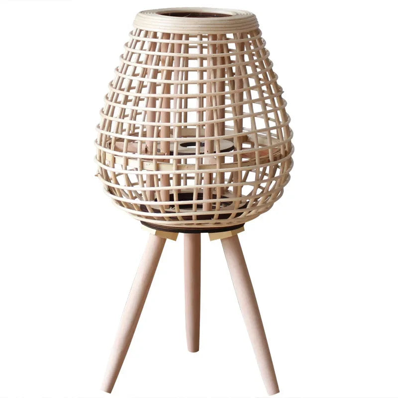 Afralia™ Wood Stand Candle Holders Japanese Nordic Style Lantern Modern Home Decor