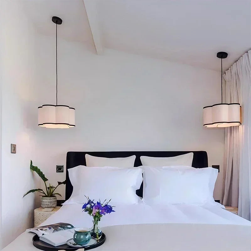 Nordic Fabric Pendant Light for Home Decor by Afralia™ - Indoor Chandelier Fixture