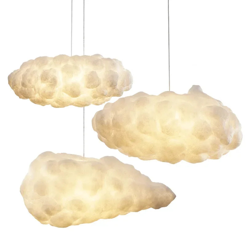 Afralia™ Cloud Chandelier: Modern White Pendant Light for Commercial & Residential Spaces