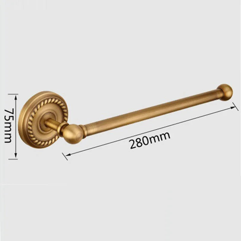 Afralia™ Brass Wall-Mounted Round Towel Ring: Solid Antique Brass Bathroom Towel Holder