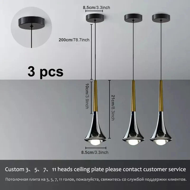 Afralia™ Nordic Lodes Rain Drop Pendant Light for Bedroom and Living Room Decor