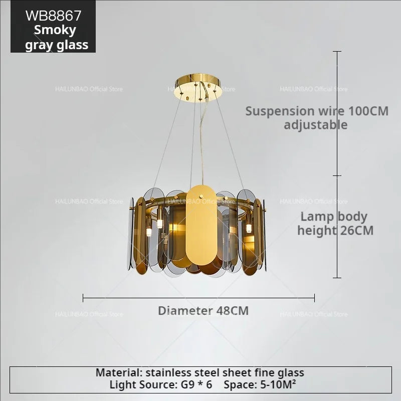 Afralia™ Postmodern Chandelier: LED Living Room Diningroom Bedroom Clothing Store Light