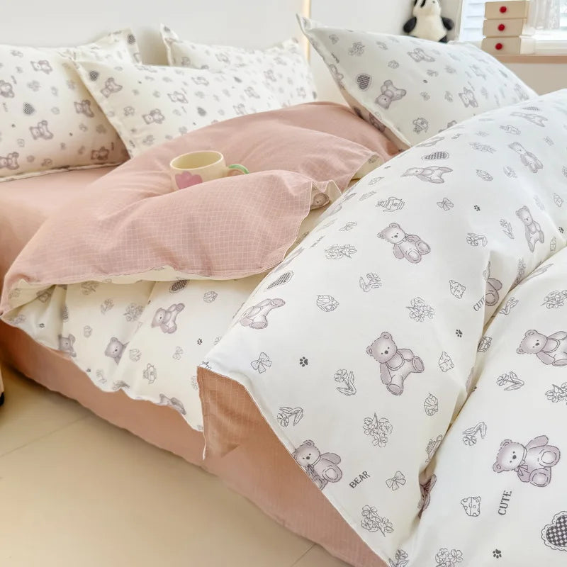 Afralia™ Romantic Flower Soft Bedding Set: Cozy & Breathable Comforter for Spring & Summer