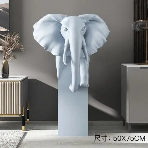 Afralia™ Elephant Ornaments: Light Luxury Living Room Decor for Home & Office