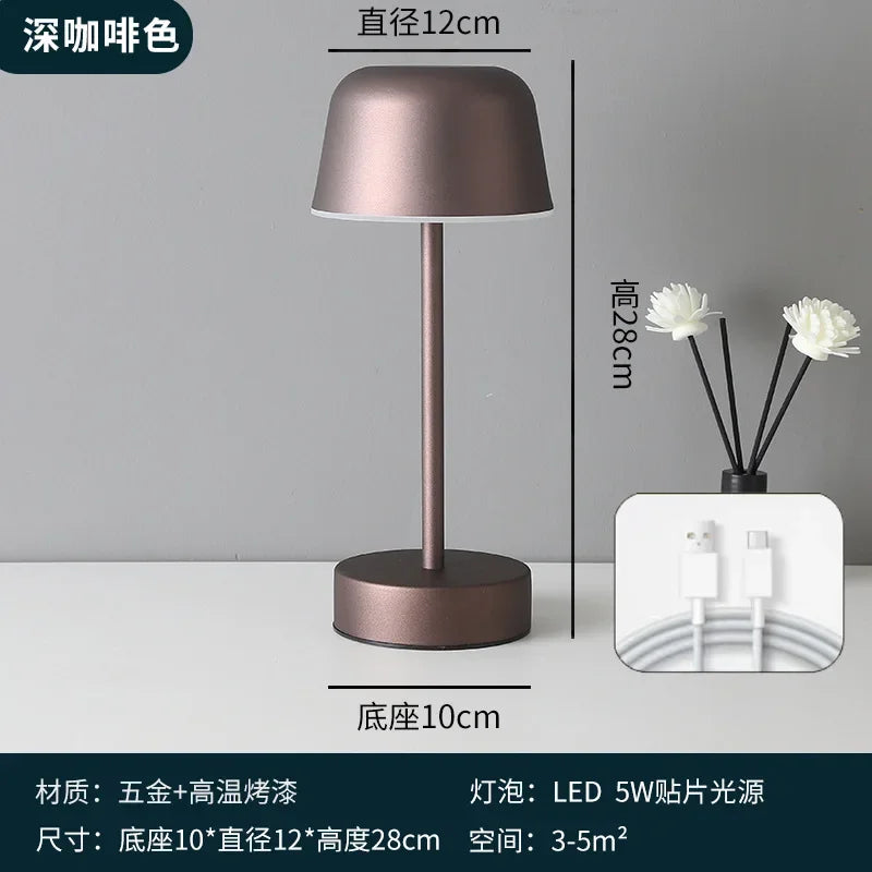 Afralia™ Mushroom Metal Table Lamp: Modern Art Design for Kid Room, Minimalist & Cute