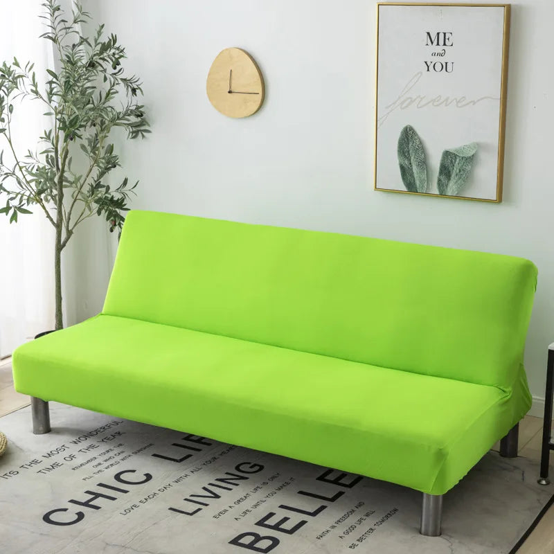 Afralia™ Solid Color Elastic Sofa Bed Cover Stretch Removable Washable Slipcover