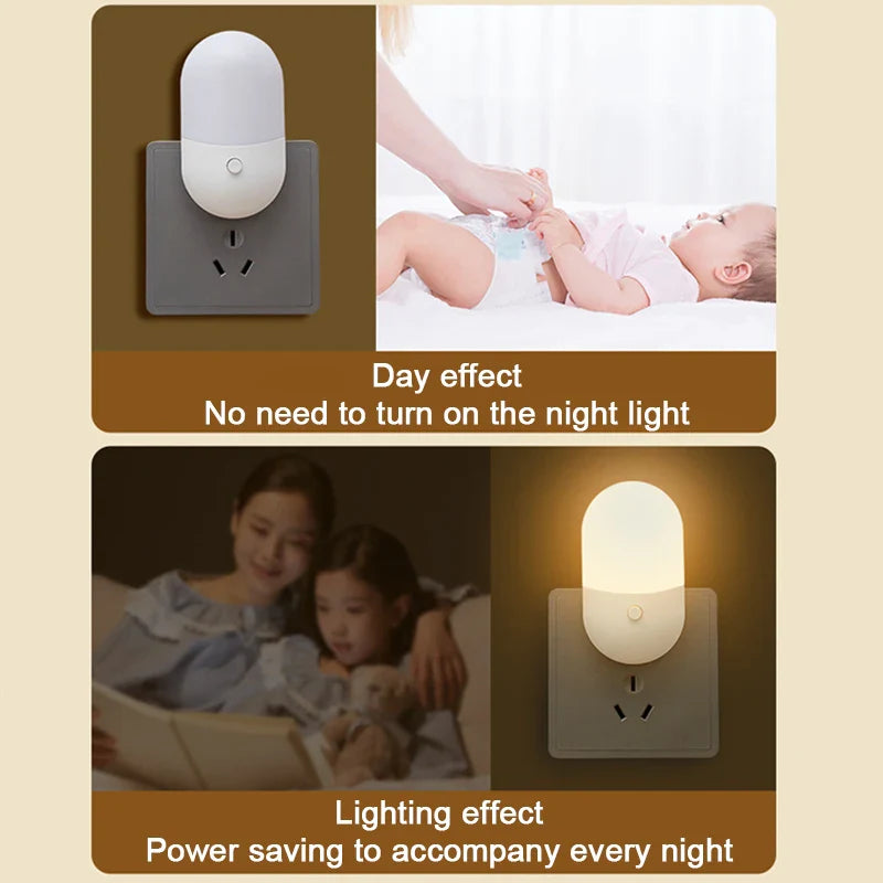 Afralia™ Mini Night Light Plug-In Lamp for Eye Protection in Bedside Baby Feeding Room