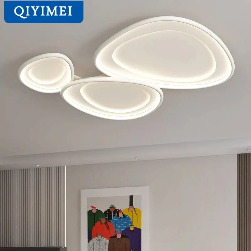 Afralia™ LED Chandeliers White Chrome Kitchen Light Fixture Modern Home Lighting