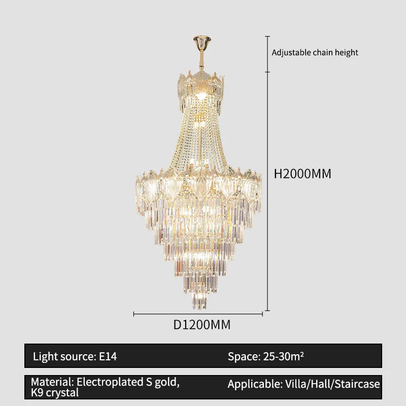 Afralia™ Elegant Simple Staircase Chandelier LED Livingroom Villa Creative Hotel Lighting
