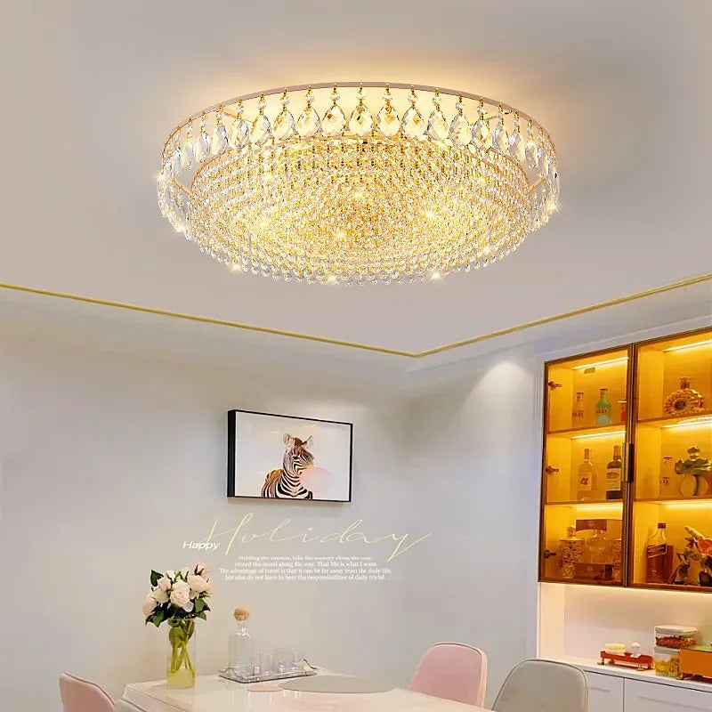 Afralia™ Crystal Ceiling Lights: Luxurious LED Fixture for Master Bedroom, Living Room Wall Decor