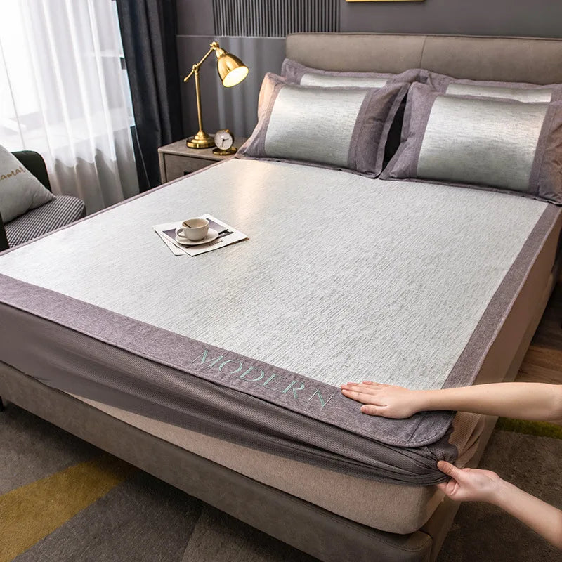 Afralia™ Silky Summer Bed Set - Luxury Cooling Mattress Covers & Pillowcases