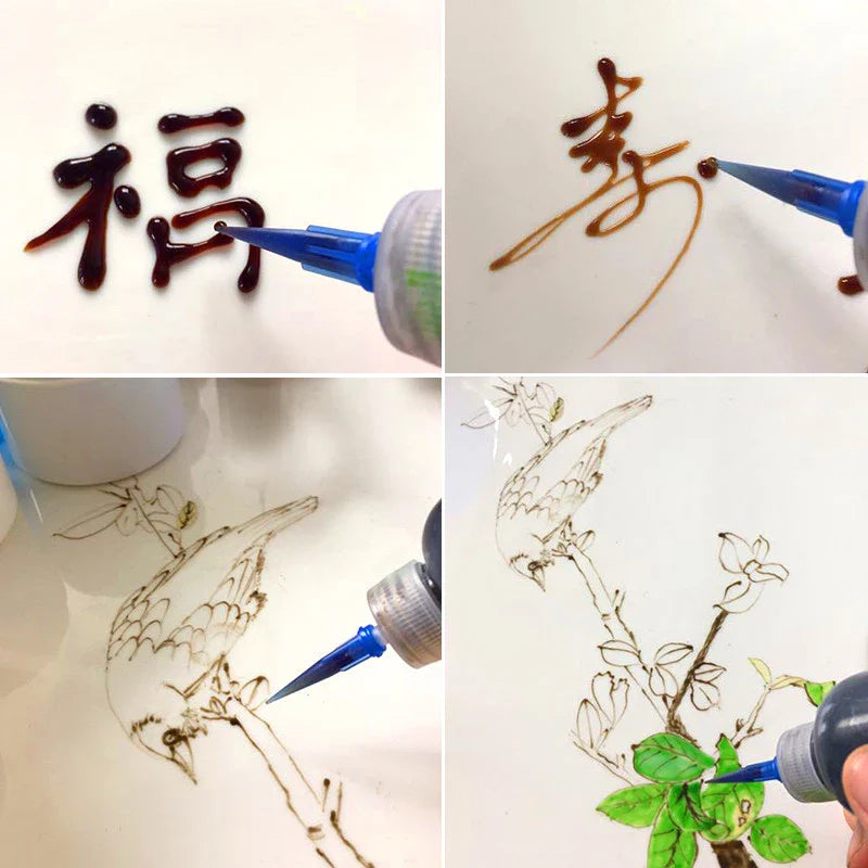 Afralia™ Cake Decor Squeeze Bottles Set with Nozzles - 50ML