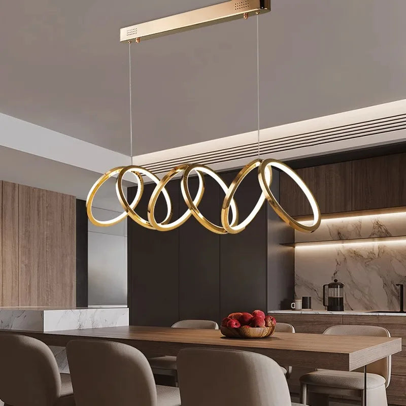 Afralia™ Modern LED Pendant Chandeliers for Living Room Dining Room Indoor Lighting