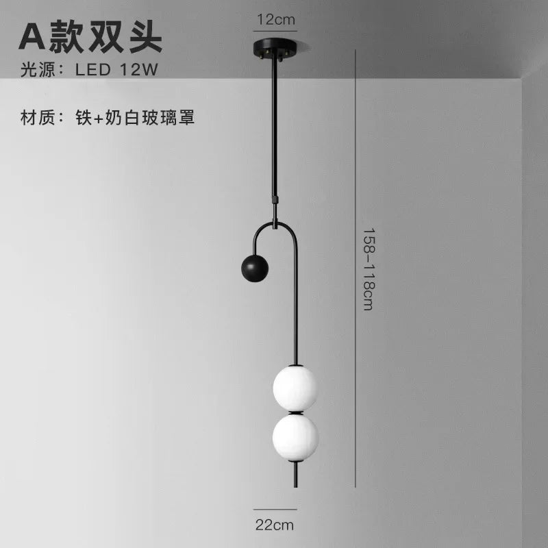 Afralia™ Glass Suspension Kitchen Island Chandelier Ceiling Pendant - Modern Living Room Hanging Light