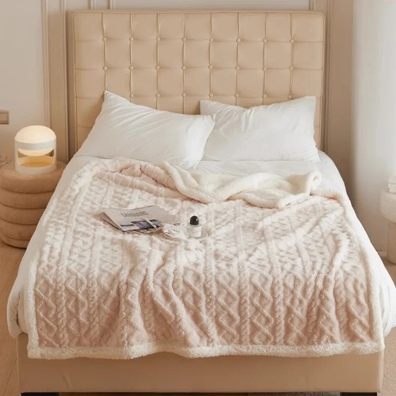 Afralia™ Coral Fleece Blanket: MultiFunctional Soft Skin-Friendly Warm Shawl