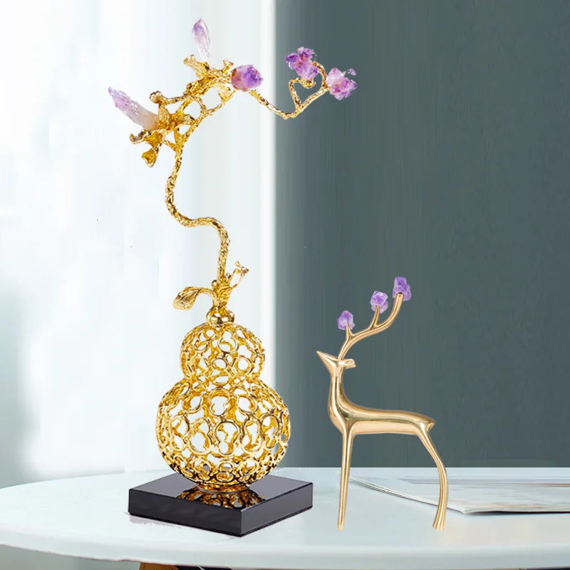 Afralia™ Modern Light Luxury Gourd Home Decoration TV Wine Cabinet Décor